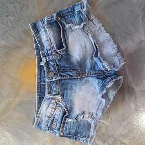Zanadi Distressed Jean Short Shorts - Sz 3